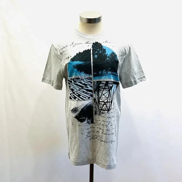 Apt. 9 Men Short Sleeve Pullover Crew Neck 100% Cotton Gray Tee Shirt Size Small - Picture 1 of 8